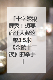 十字绣银屏秀！想要宿迁大叔这幅3.5米《金陵十二钗》的举手